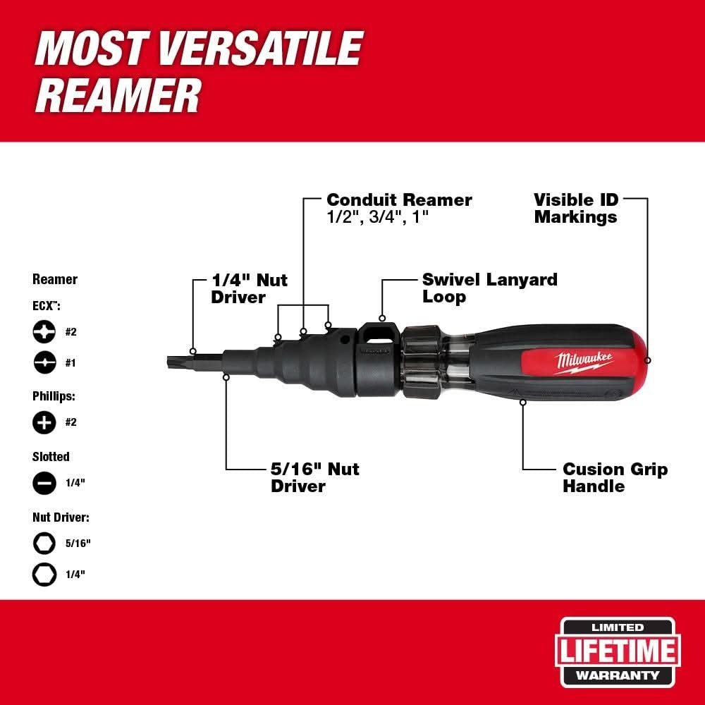 Milwaukee 48-22-2870 7in1 Conduit Reamer with ECX Bit