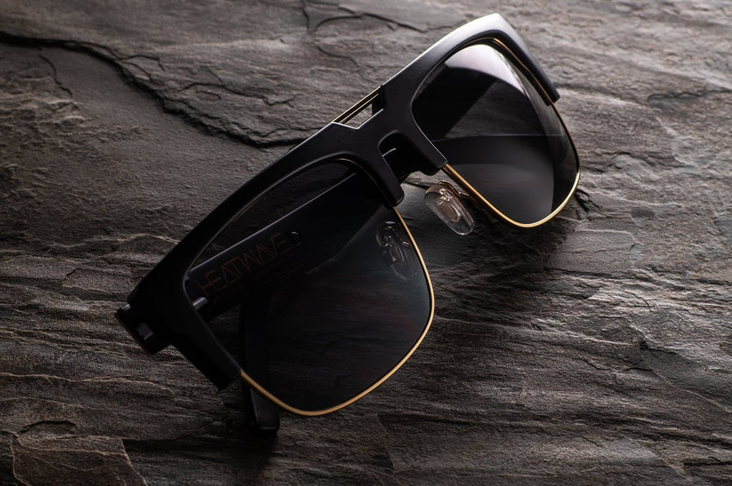 Heat Wave Interceptor Black/Gold Sunglasses
