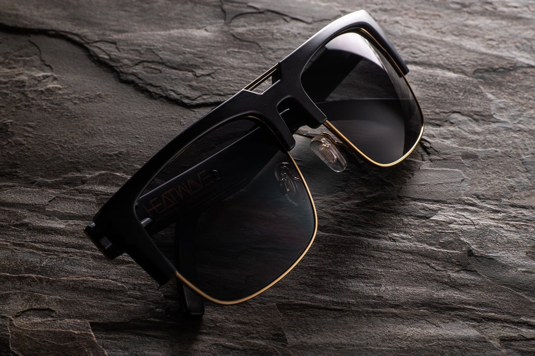 Heat Wave Interceptor Black/Gold Sunglasses