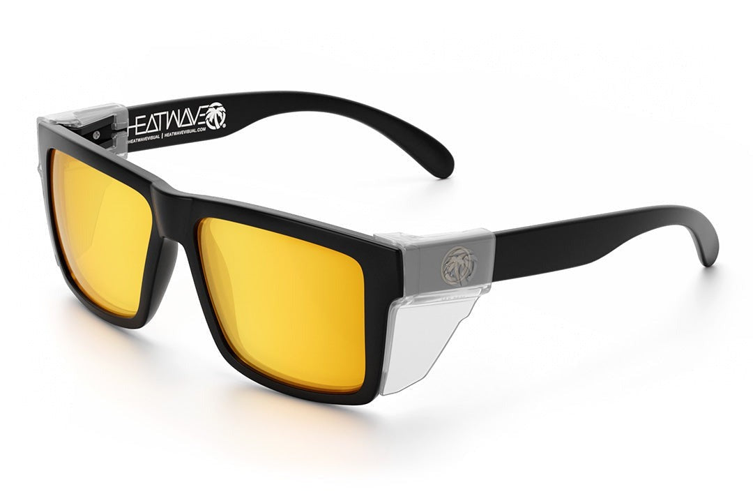 Heat Wave VISE Z87 Black Frame Gold Lens Sunglasses