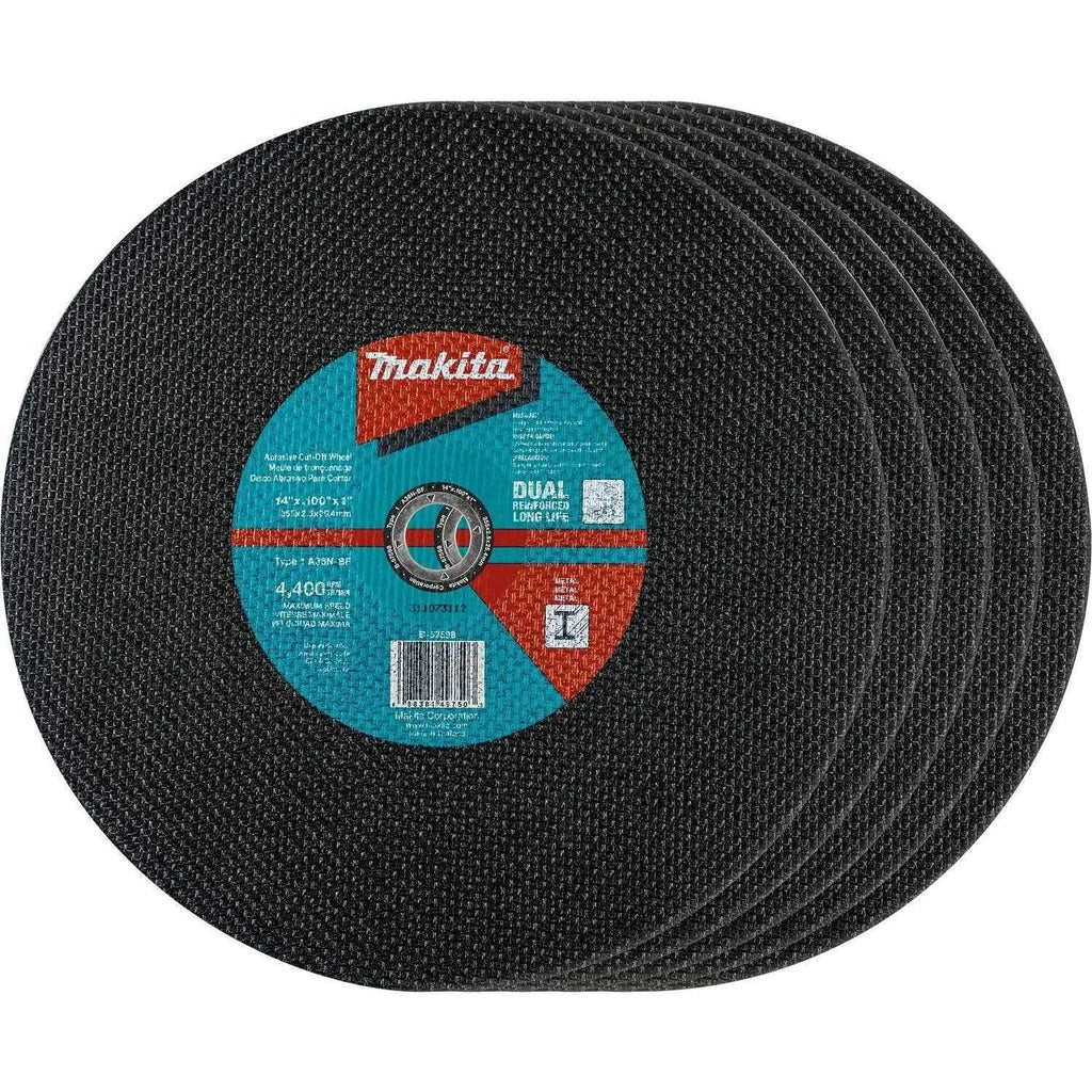 Makita B-57598-5 14" x 3/32" x 1" Abrasive Cut-Off Wheel, 5/pk