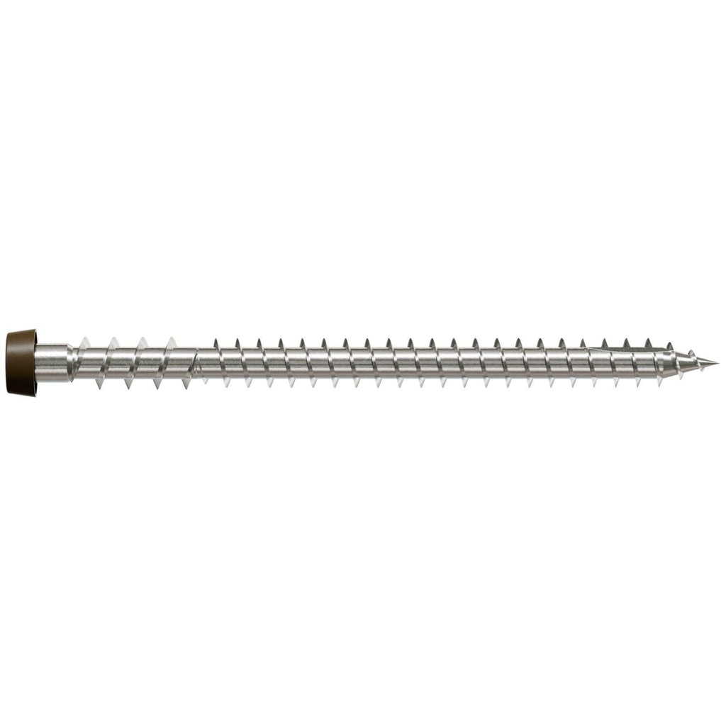Simpson Strong-Tie DCU234C316BR01 Deck-Drive DCU COMPOSITE Screw, #10 x 2-3/4-in. T20, Type 316, Brown 01, 70-Pack