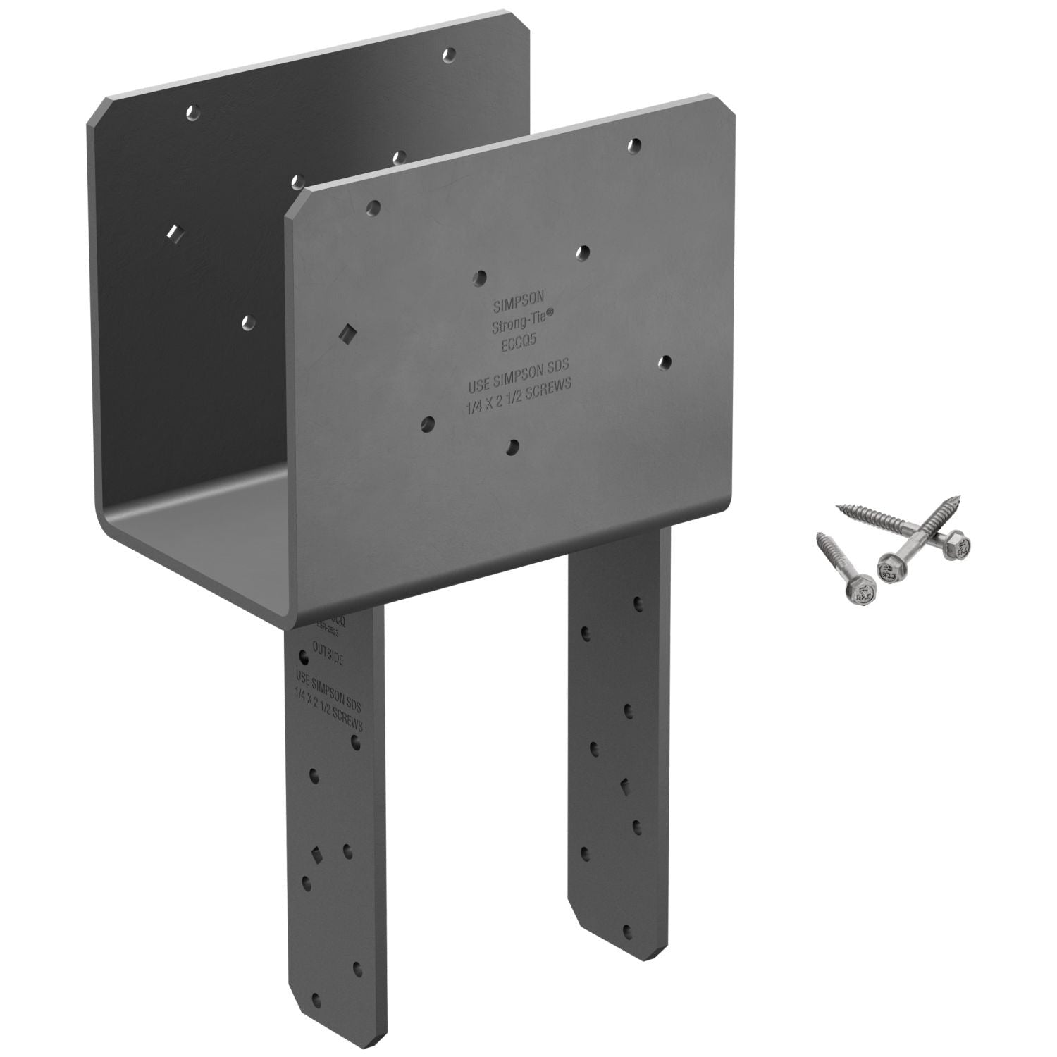 Simpson Strong-Tie ECCQ5-6SDS2.5 ECCQ End Column Cap for 5-1/8-in. Beam, 6x Post, with Strong-Drive SDS Screws