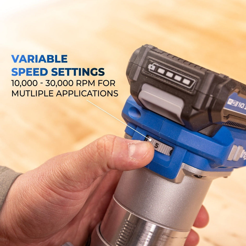 Kreg 20V Ionic Drive Cordless 1/4-in Trim Router + 2.0Ah Battery/Charger