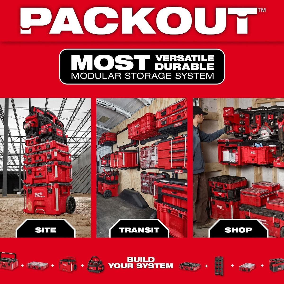 Milwaukee 48-22-8433 PACKOUT Tilt Bin Organizer 2-Pack