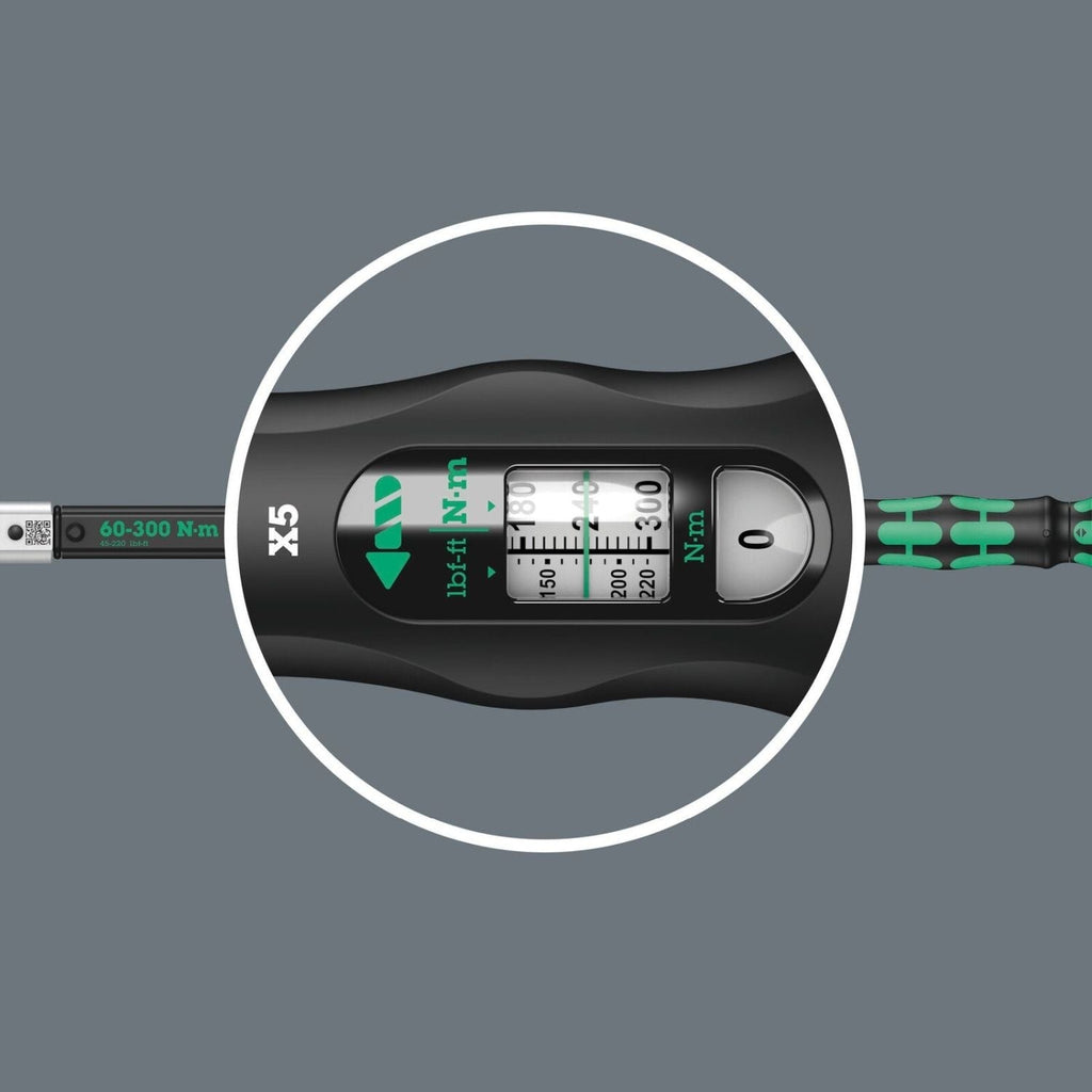 Wera Click-Torquex5 Torque Wrench For Insert Tools, 60-300 Nm, 14X18x60-300 Nm