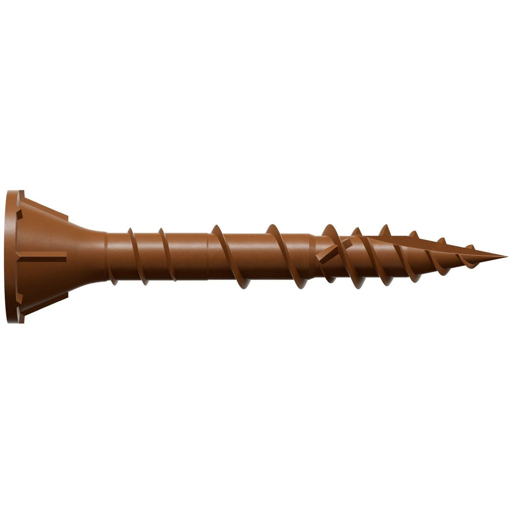 Simpson Strong-Tie DSVR114MB Deck-Drive DSV WOOD Screw, #8 x 1-1/4-in. T-25, Flat Head, Quik Guard, Red, 1750-Pack