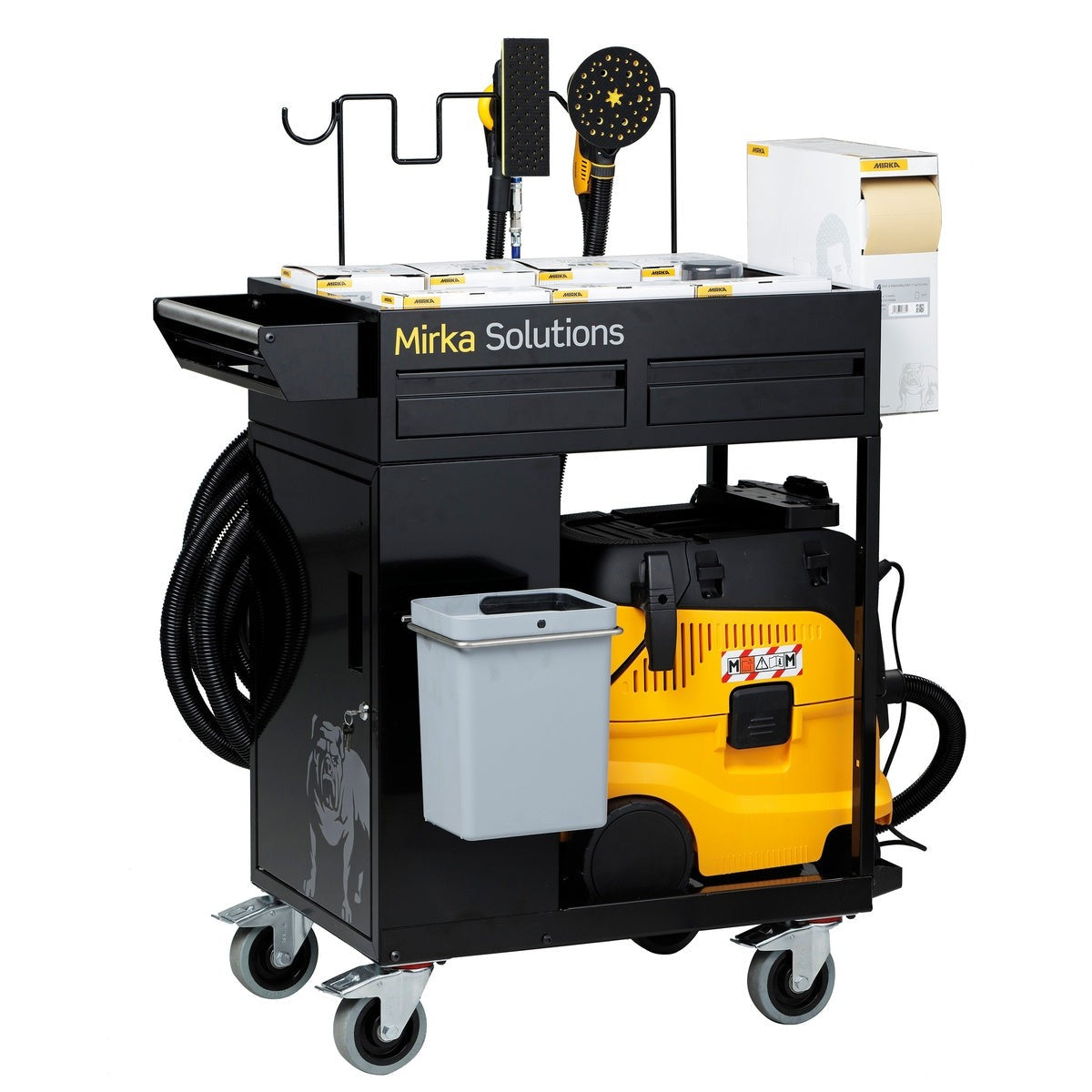 Mirka Smart Cart Solution Trolley Mobile Storage Cart for Dust Extractor, Tools and Abrasives (MAI-CART-912)