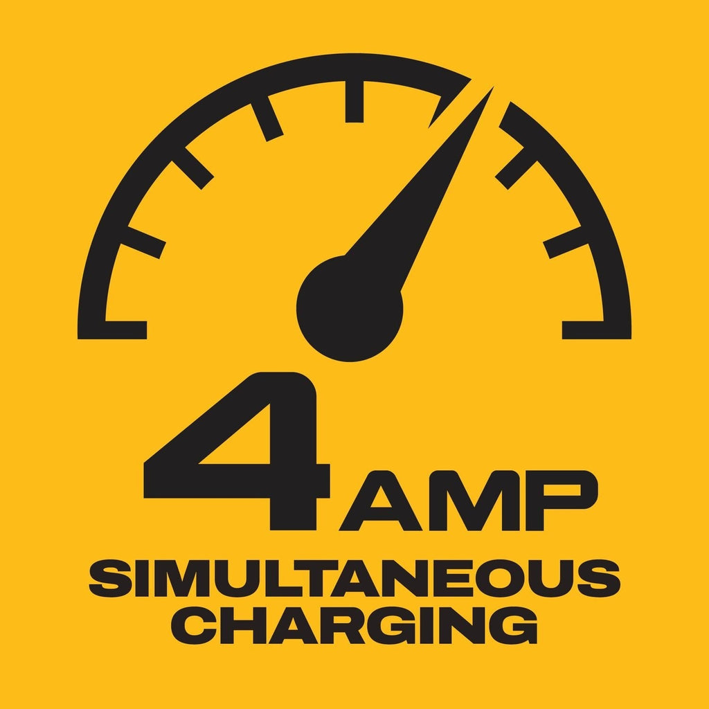 DeWALT DCB1404 4-Amp 4-Battery Simultaneous Multiport Battery Charger for 12V/20V/FlexVolt