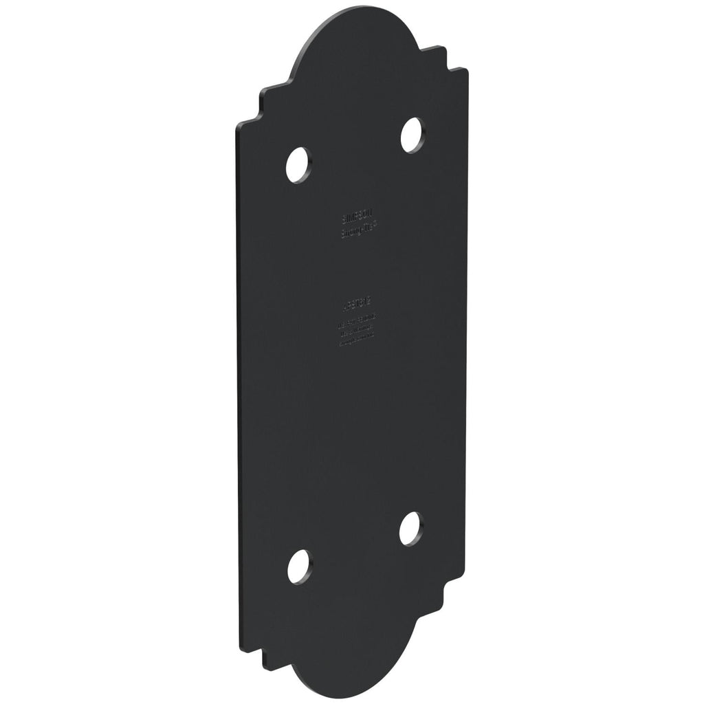 Simpson Strong-Tie APST612 Outdoor Accents Mission Collection ZMAX, Black Powder-Coated Strap for 6x
