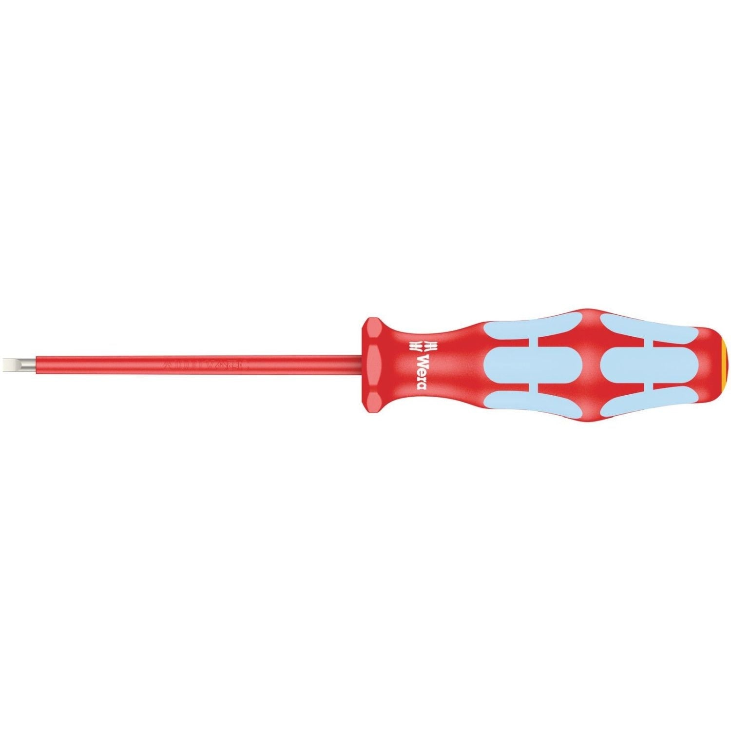 Wera 3160 I VDE Insulated Screwdriver For Slotted Screws, Stainless, 0.5x3x80-mm.