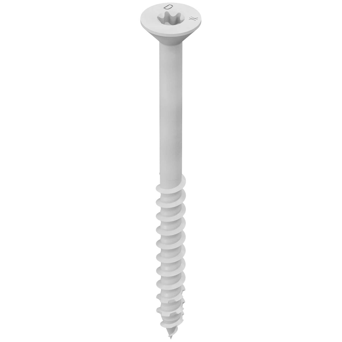 Simpson Strong-Tie TNTW25314TFC75 Titen Turbo, 1/4-in. x 3-1/4-in. 6-Lobe Flat-Head Concrete and Masonry Screw, White, 75-Pack