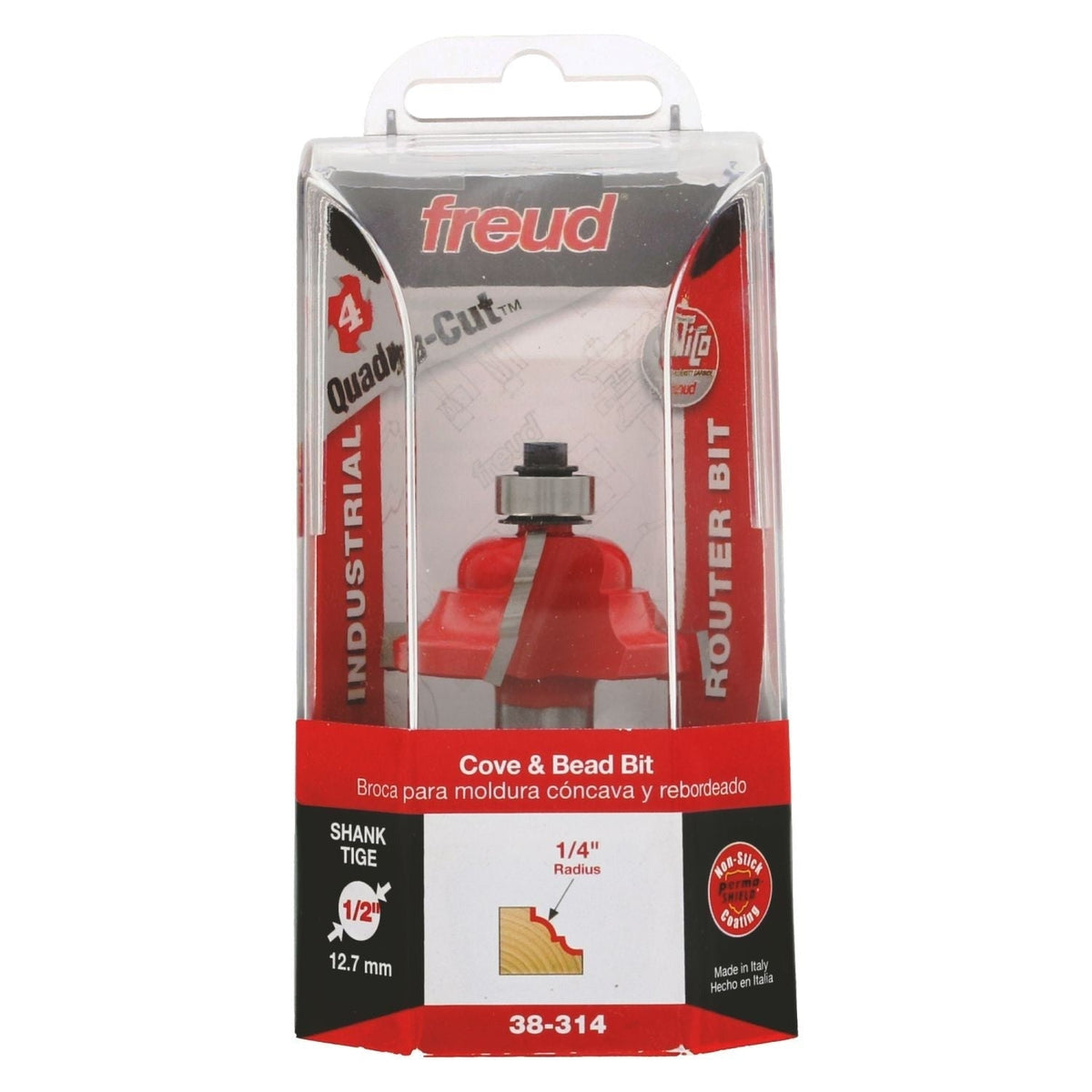 Freud 38-314 1-9/16-Inch Cove & Bead Router Bit (Quadra-Cut)