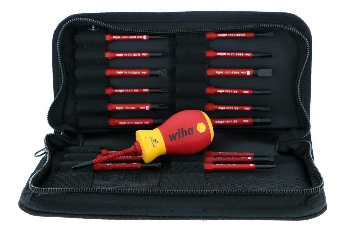 Wiha 28396 Insulated Stubby Holder SlimLine Blade 20 Piece Set