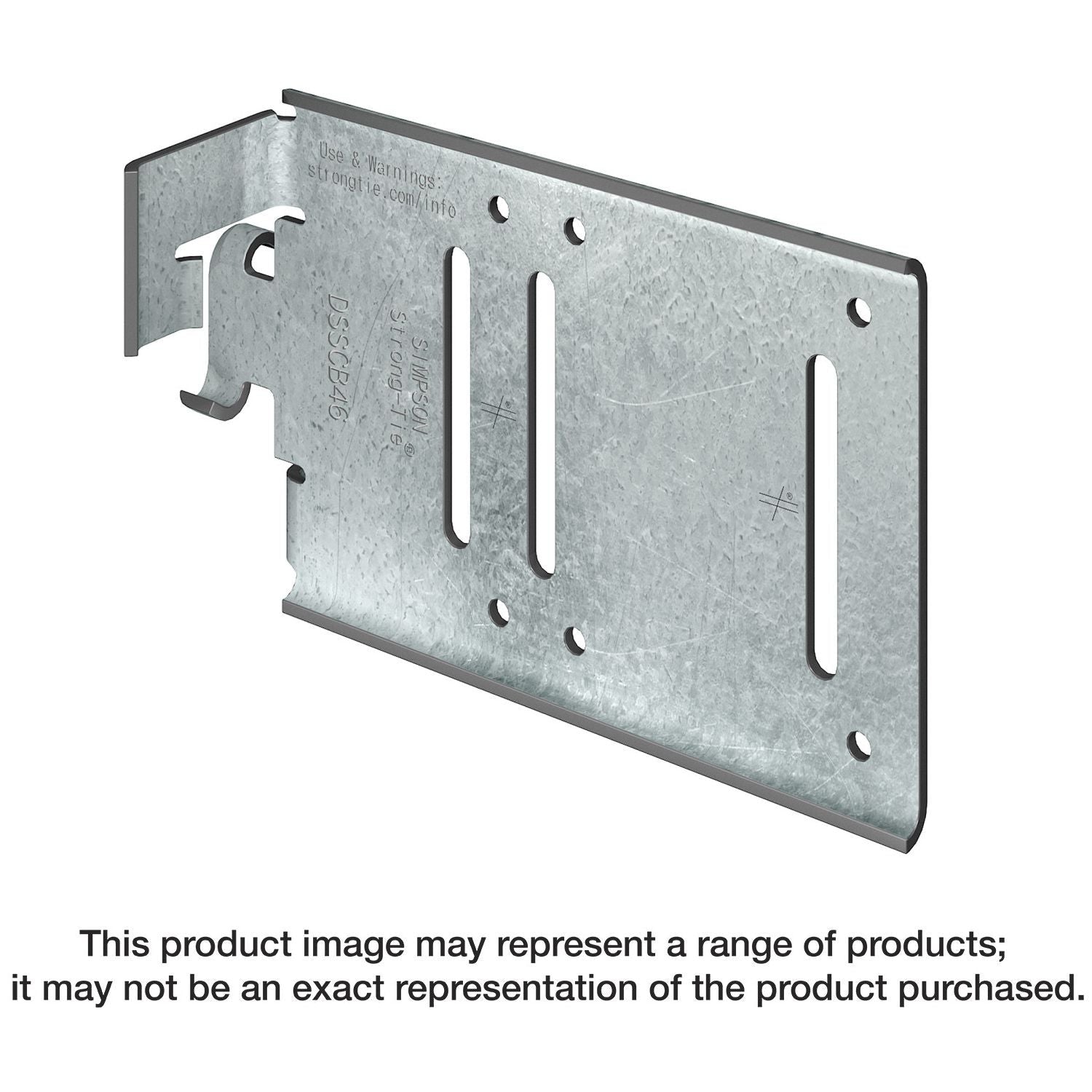 Simpson Strong-Tie DSSCB48-KT25 DSSCB 4-in. x 8-in. Bypass Framing Drift Strut Connector w/ Screws, 25-Pack