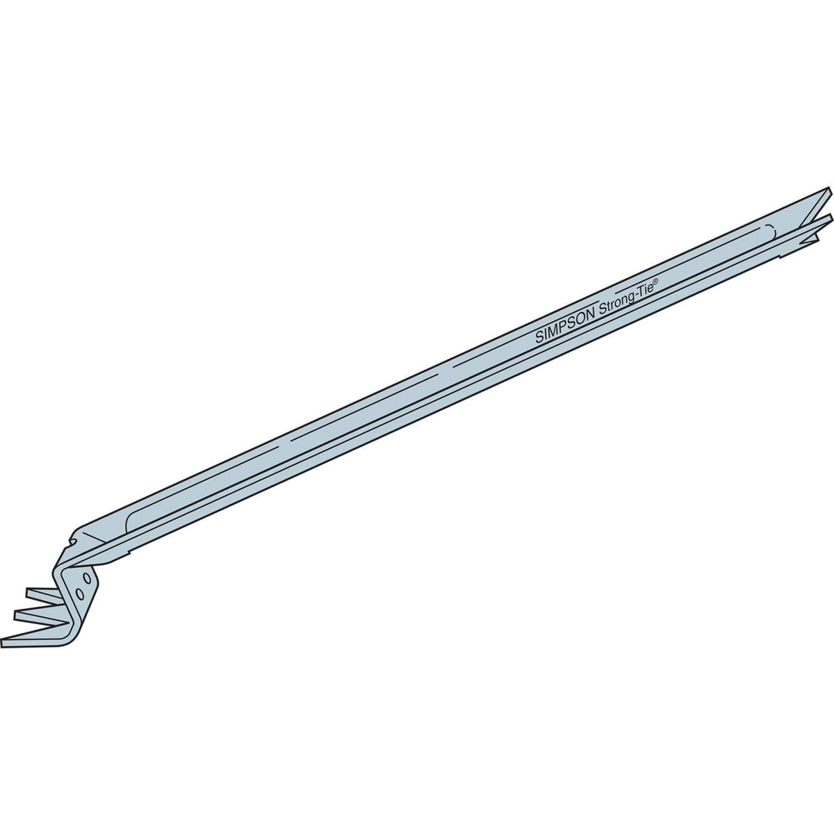 Simpson Strong-Tie NCA2X8-16 NCA 20-Gauge Galvanized Nailless Bridging for 2x8 and 2x14