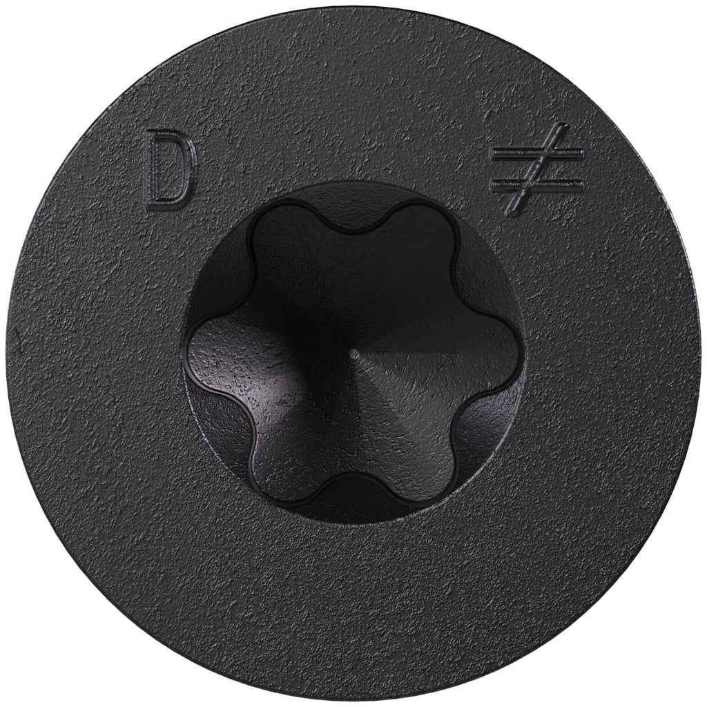 Simpson Strong-Tie TNTBL18314TF Titen Turbo, 3/16-in. x 3-1/4-in. 6-Lobe Flat-Head Concrete and Masonry Screw, Black, 100-Pack