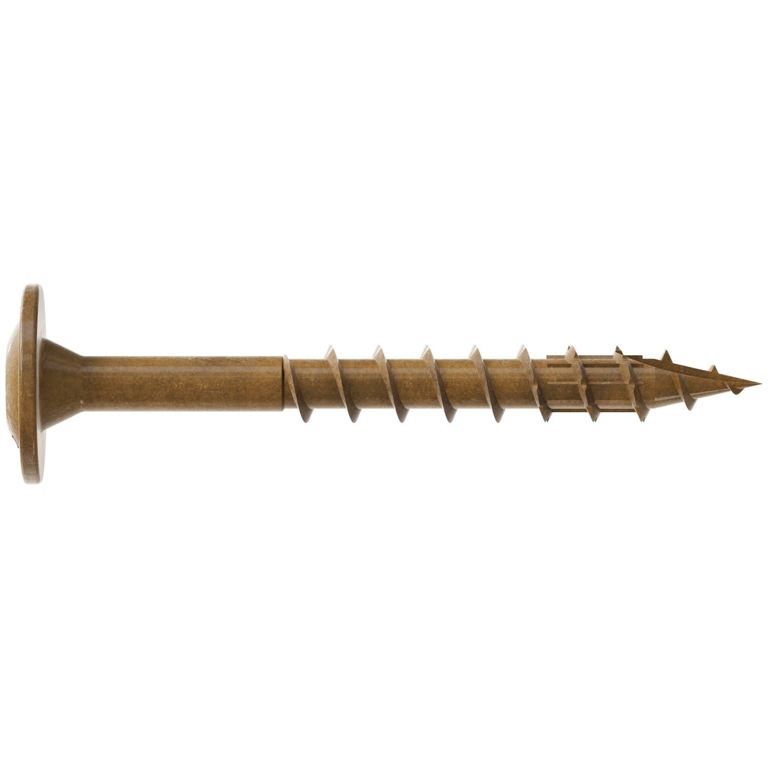 Simpson Strong-Tie CBT08112R300 Wafer-Head Construction Screw, #8 x 1-1/2-in. T20, Quik Guard, Tan, 300-Pack