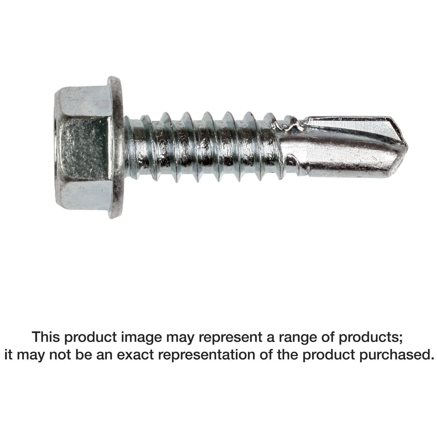 Simpson Strong-Tie E1B1414R100 Self-Drilling E Metal Screw, #14 x 1-in. 3/8-Hex, Clear Zinc, 100-Pack