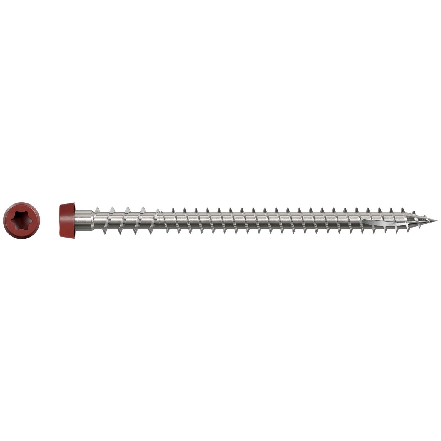 Simpson Strong-Tie DCU234S316RD01 Deck-Drive DCU COMPOSITE Screw (Collated), #10 x 2-3/4-in. Type 316, Red 01, 1000-Pack