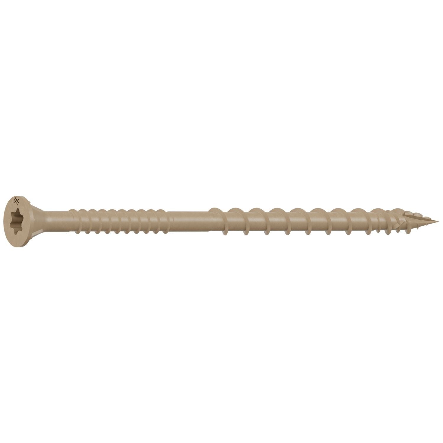 Simpson Strong-Tie DSVT312MB Deck-Drive DSV WOOD Screw, #10 x 3-1/2-in. T-25, Flat Head, Quik Guard, Tan, 1000-Pack