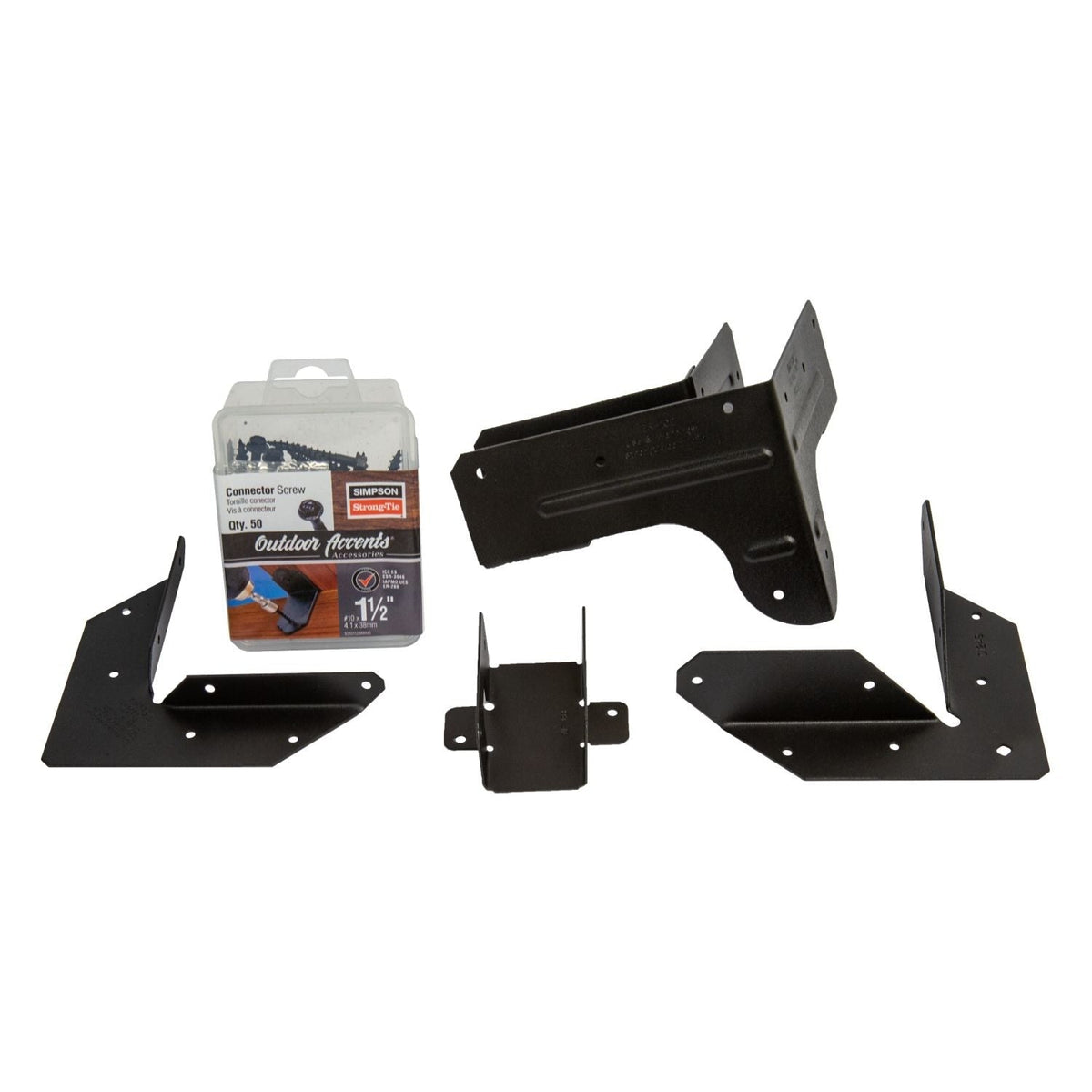 Simpson Strong-Tie APRTC2 Outdoor Accents ZMAX, Black Rigid Tie Corner Connector for 2x Joist, 2x4 Post
