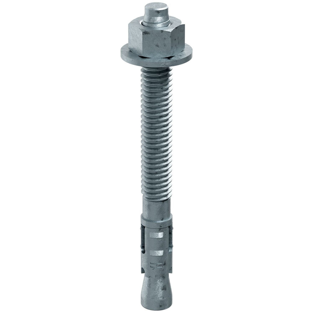 Simpson Strong-Tie STB2-37334MGF50 Strong-Bolt 2, 3/8-in. x 3-3/4-in. Mechanically Galvanized Wedge Anchor, Fully Assembled, 50-Pack