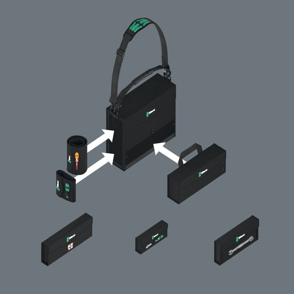 Wera Wera 2Go 1 Tool Carrier, 2-Pieces