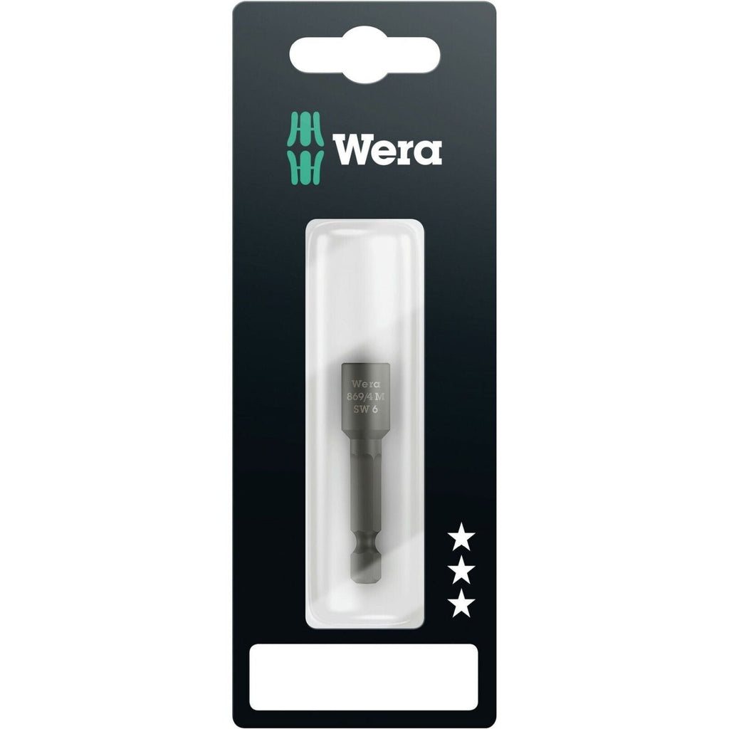 Wera 869/4 M SB Nutsetters, Magnetic, 6x50-mm.