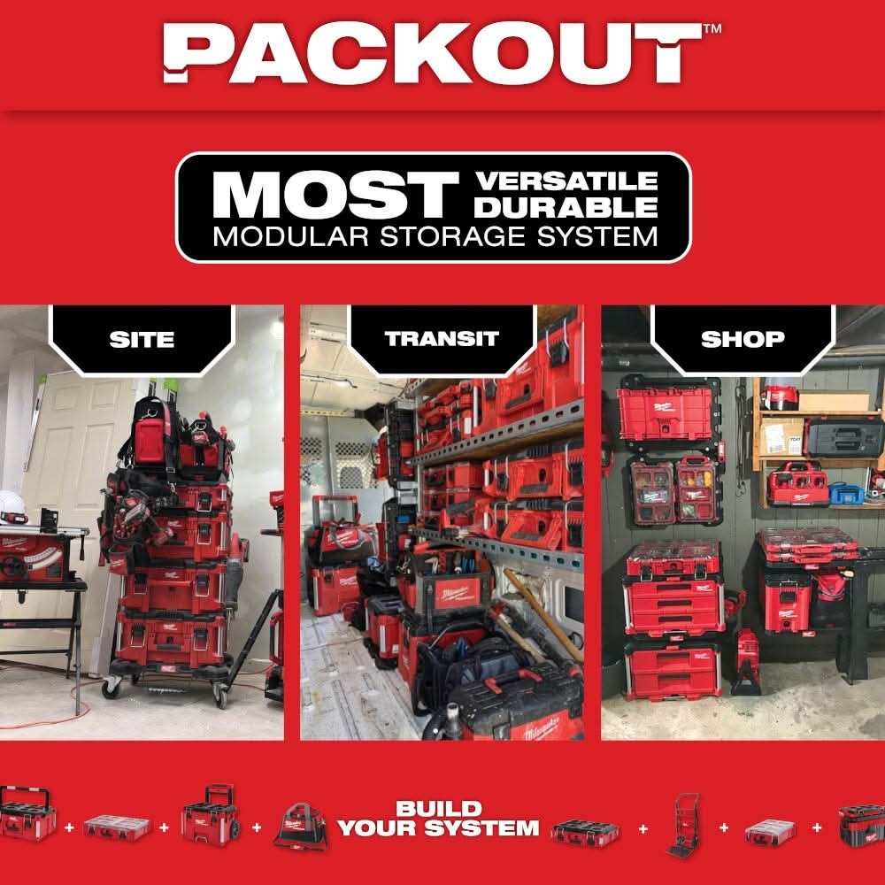 Milwaukee 48-22-8322 20" PACKOUT Tool Bag & 48-22-8395B PACKOUT 18oz Insulated Bottle with Sip Lid
