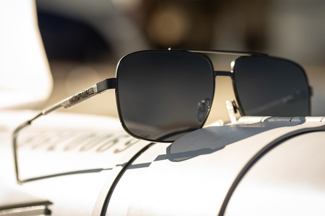Heat Wave Nimitz SATIN Black Frame ULTRA BLACK Lens Sunglasses