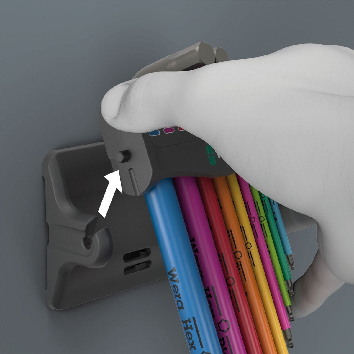 Wera 950/9 Hex-Plus Multicolour 3 L-Key Set, Metric, Blacklaser, 10-Pieces
