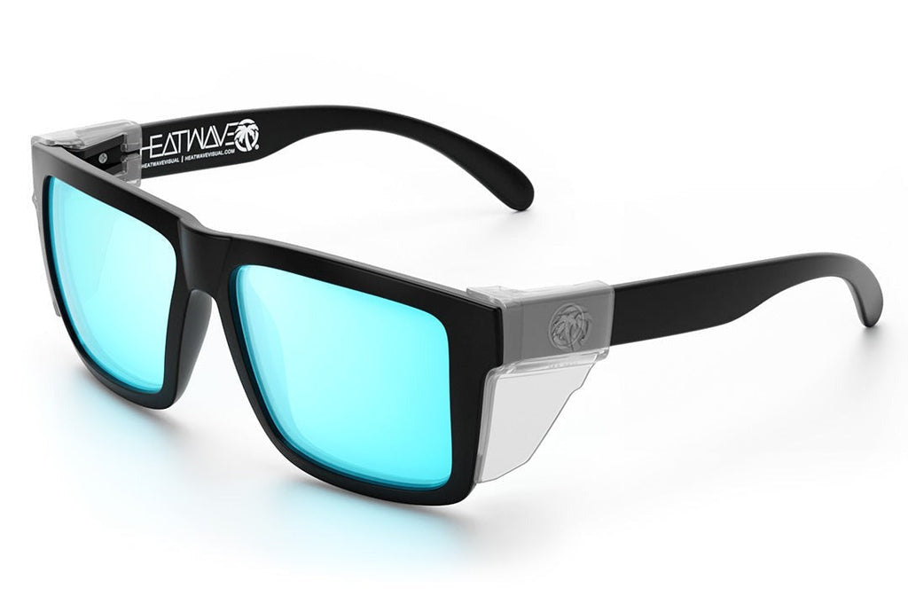 Heat Wave XL VISE Z87 Black Frame Arctic Chrome Lens Sunglasses