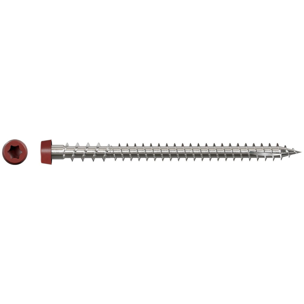 Simpson Strong-Tie DCU234S316RD01 Deck-Drive DCU COMPOSITE Screw (Collated), #10 x 2-3/4-in. Type 316, Red 01, 1000-Pack