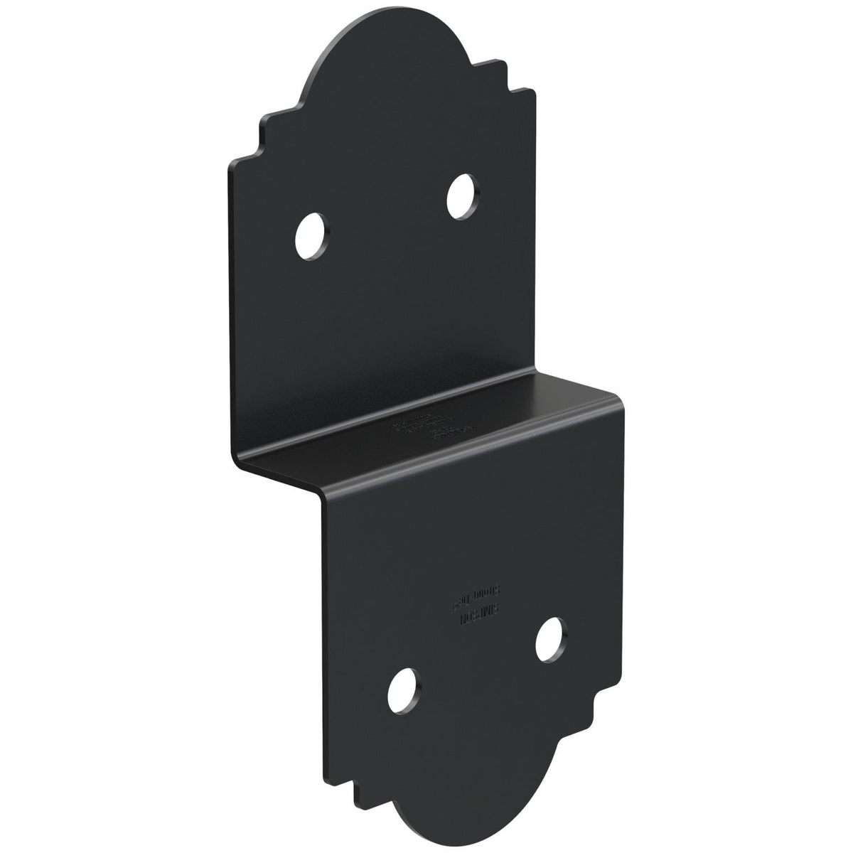 Simpson Strong-Tie APDJT2-6 Outdoor Accents Mission Collection 5-in. ZMAX, Black Powder-Coated Deck Joist Tie for 2x