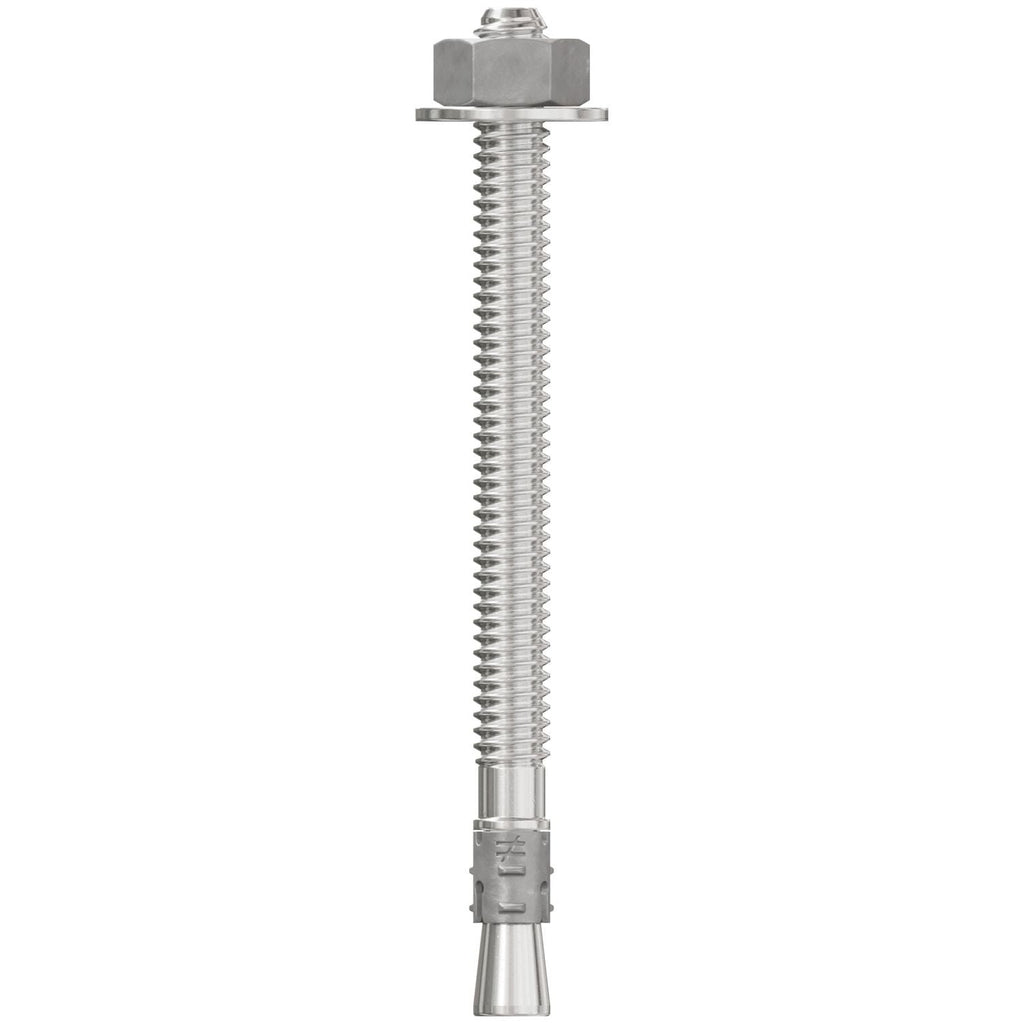Simpson Strong-Tie STB2-25314S4F100 Strong-Bolt 2, 1/4-in. x 3-1/4-in. Type 304 Stainless-Steel Wedge Anchor, Fully Assembled, 100-Pack