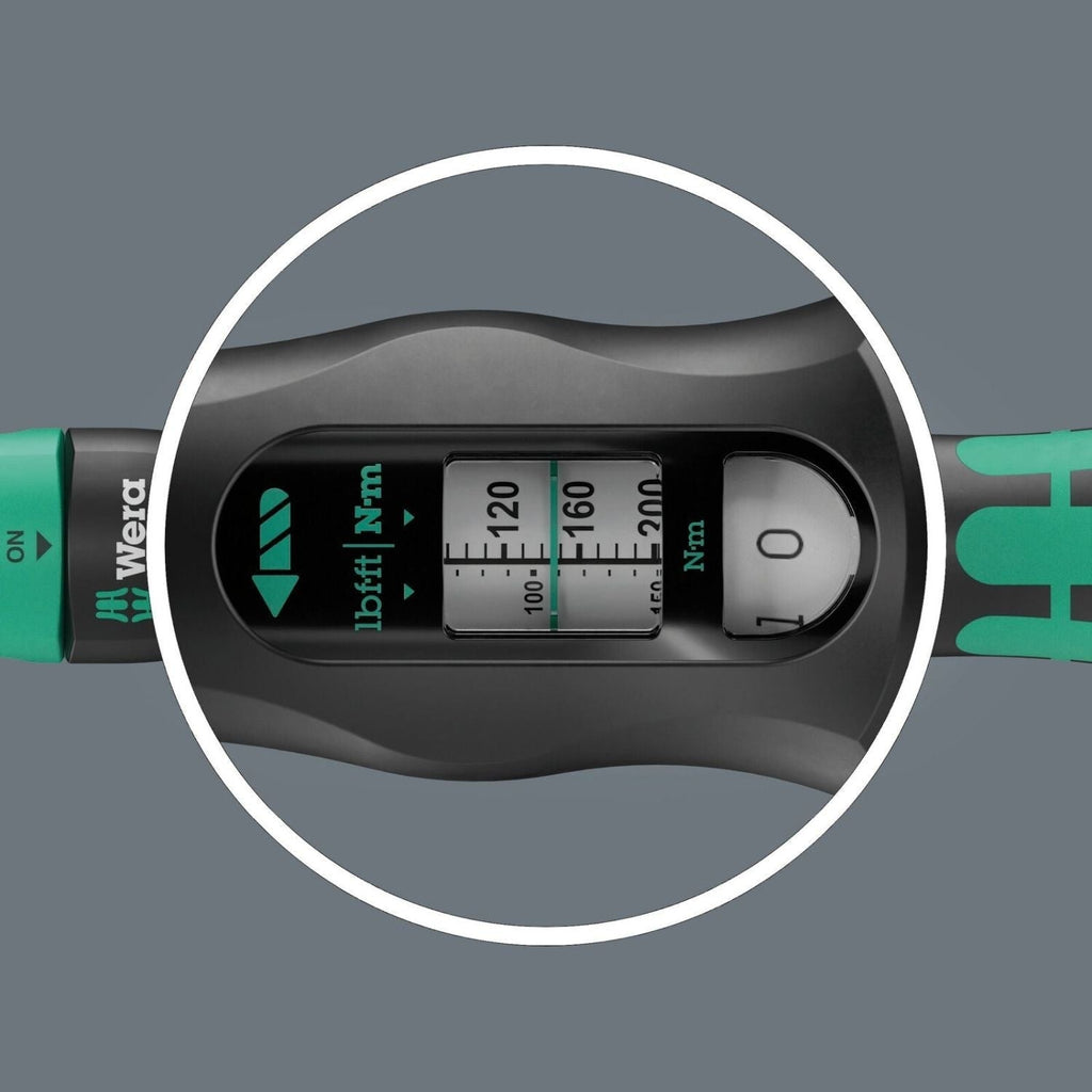 Wera Click-Torque Lock C 3 Torque Wrench, Adjustable, Reversible Ratchet, Torque Lock Function, 40-200 Nm, 1/2-in.x40-200 Nm