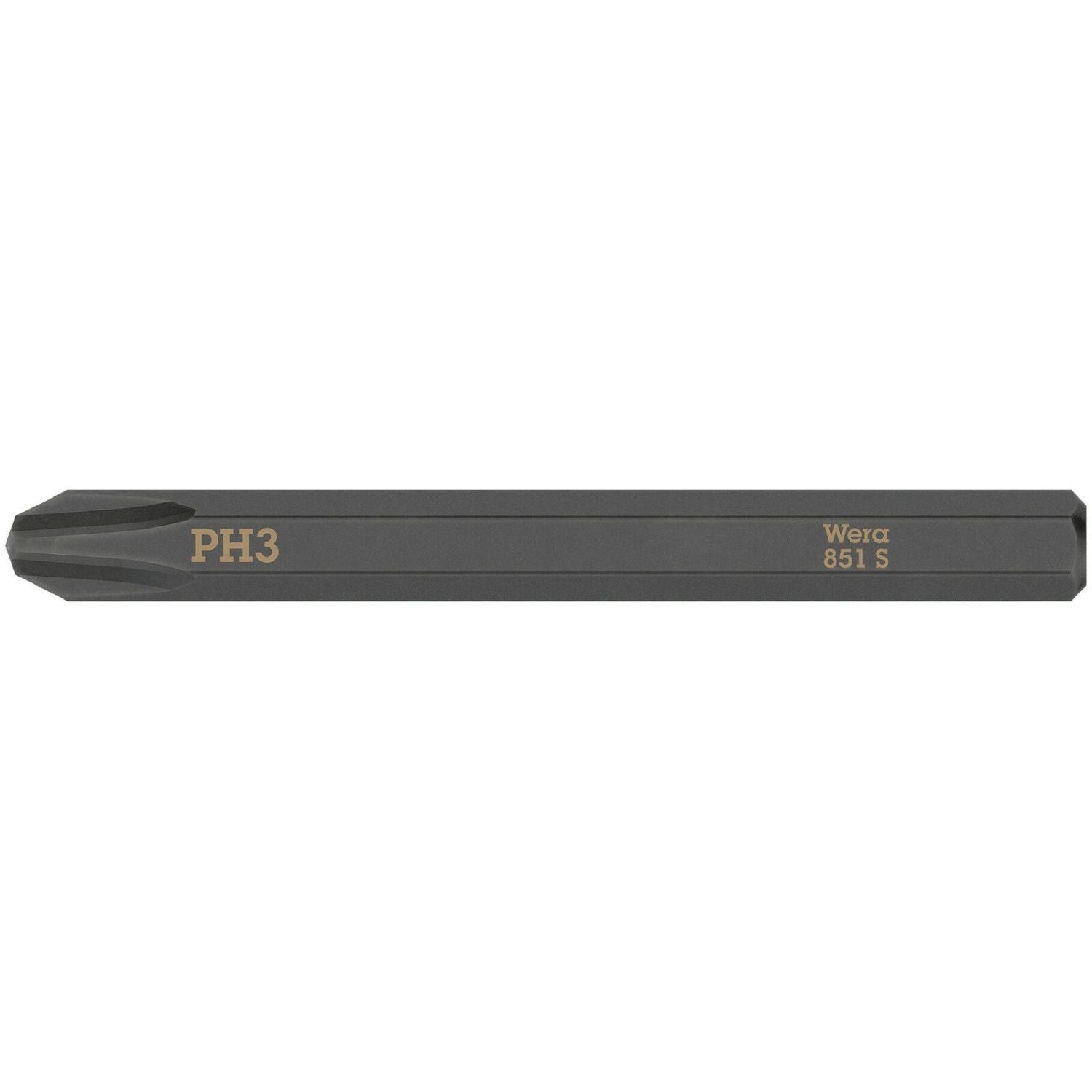 Wera 851 S Phillips Bit For Impact Screwdrivers, Ph 3x70-mm.