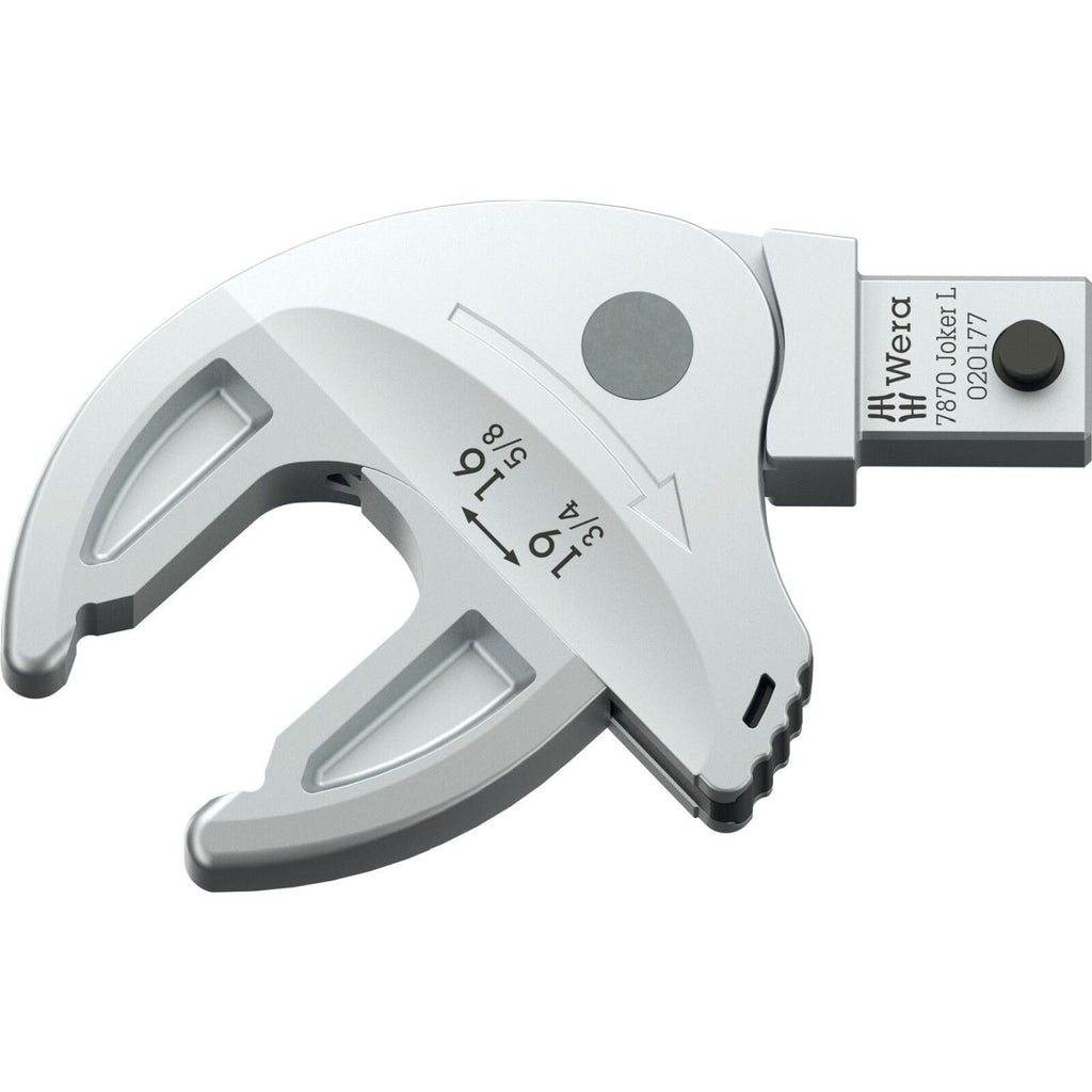 Wera 7870 Joker L Self-Setting Insert Spanner For Wrench Sizes 16-19-mm., 9X12-mm., 9X12x16-19x5/8-3/4-in.x77.7-mm.