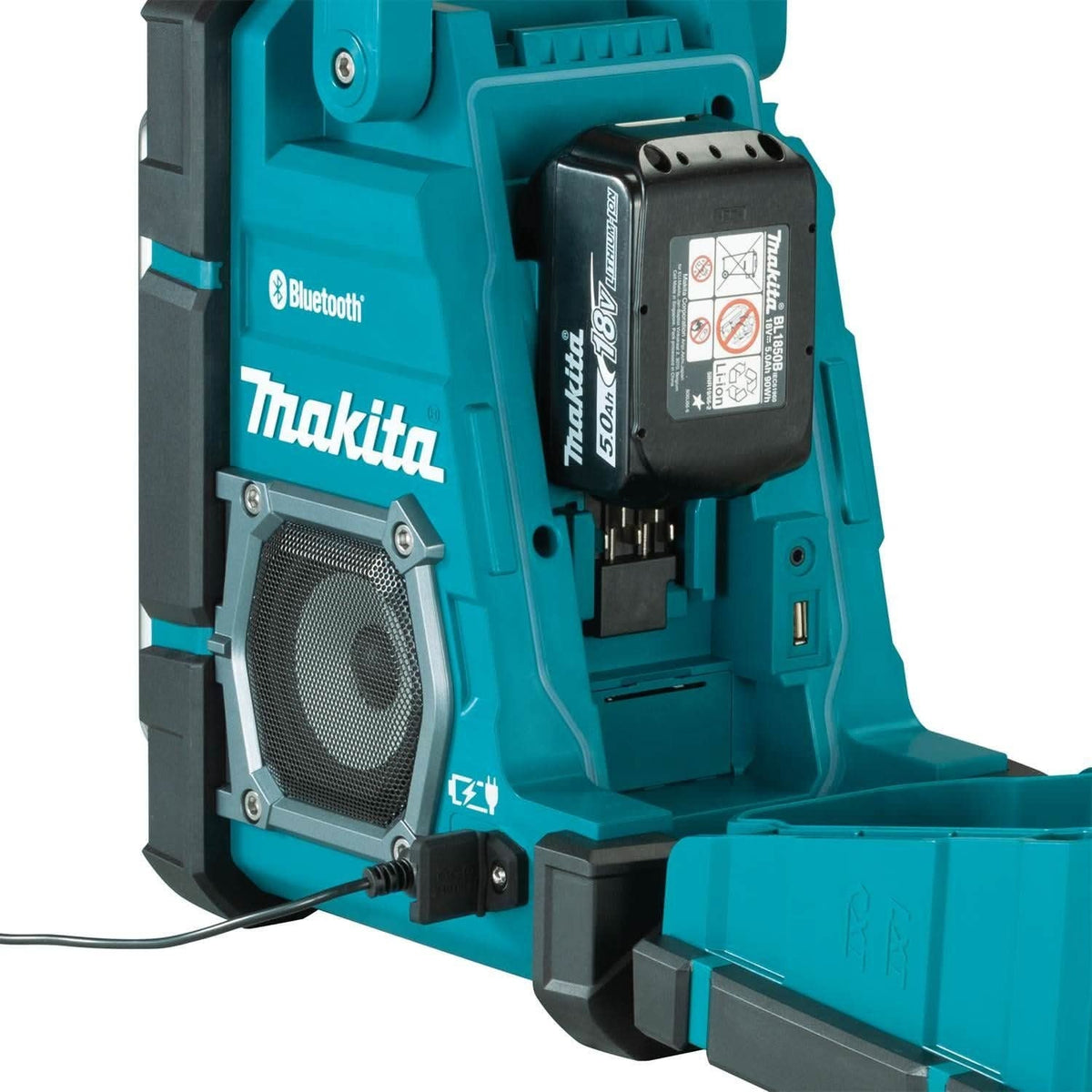 Makita XRM10 18V LXT / 12V max CXT Lithium Ion Cordless/Corded Bluetooth Job Site Charger / Radio, Tool Only