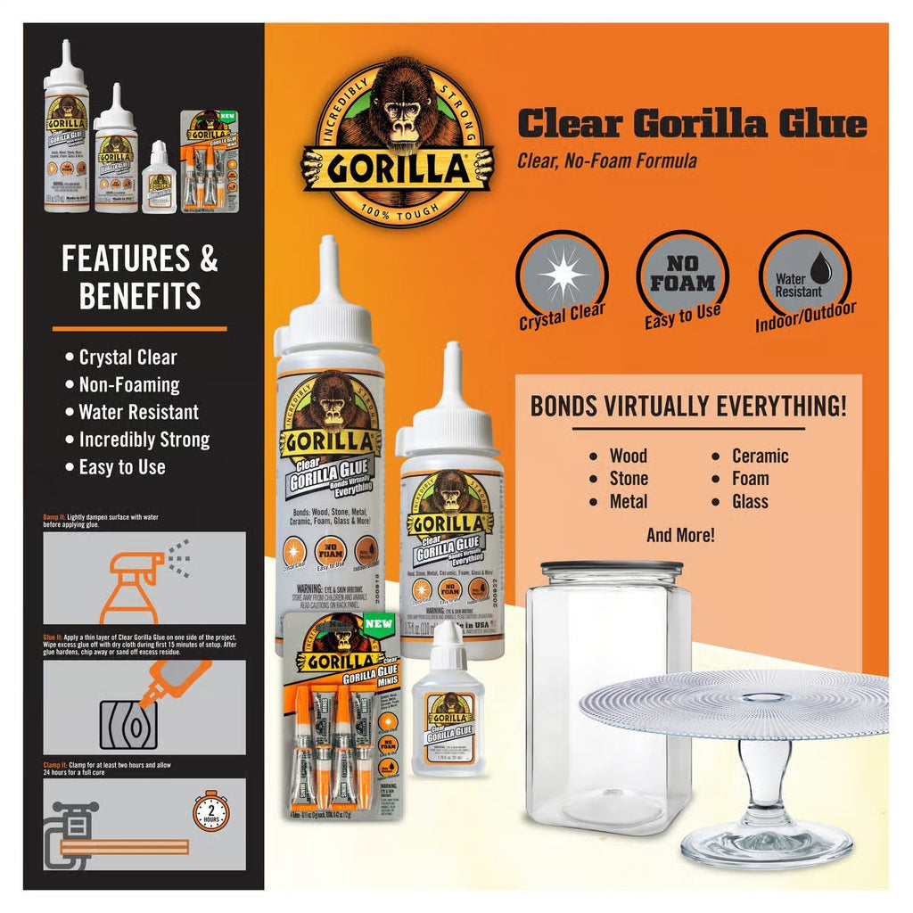 Gorilla Glue High-Strength Clear Glue, 3.75-oz. (4537502)