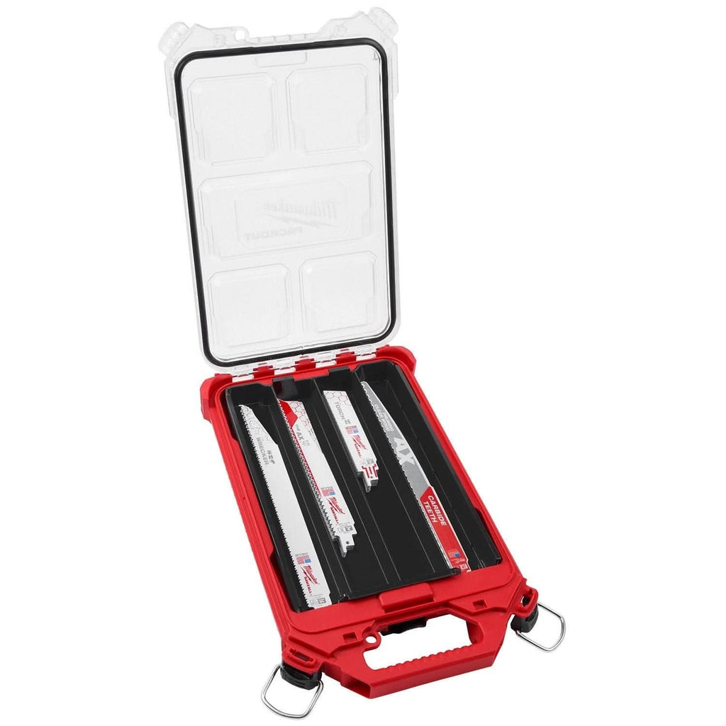 Milwaukee 2722-20 M18 Fuel Super Sawzall Reciprocating Saw 5.0Ah Kit w/ 15-Pc SAWZALL Blade PACKOUT Kit