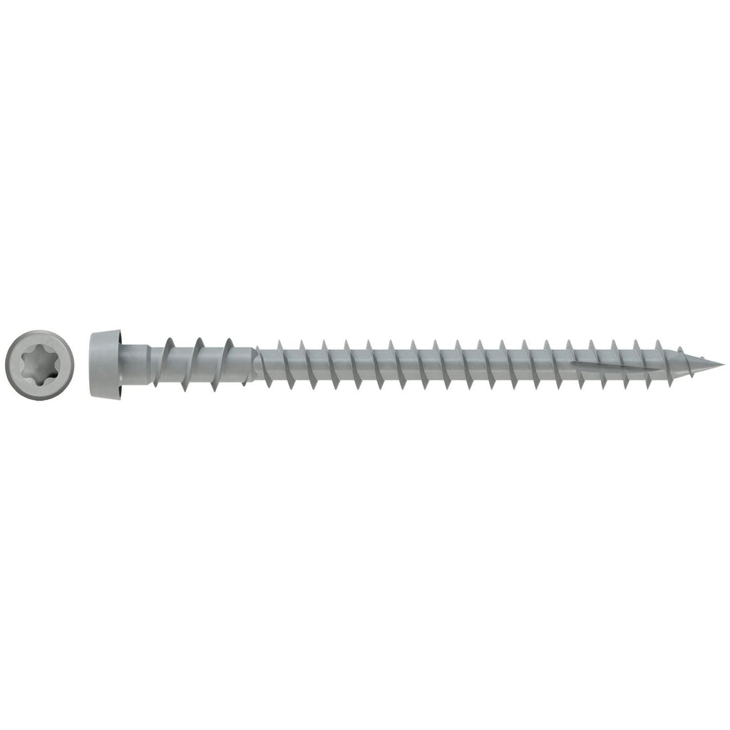 Simpson Strong-Tie DCU238SGR Deck-Drive DCU COMPOSITE Screw (Collated), #10 x 2-3/8-in. Quik Guard Gray, 1000-Pack