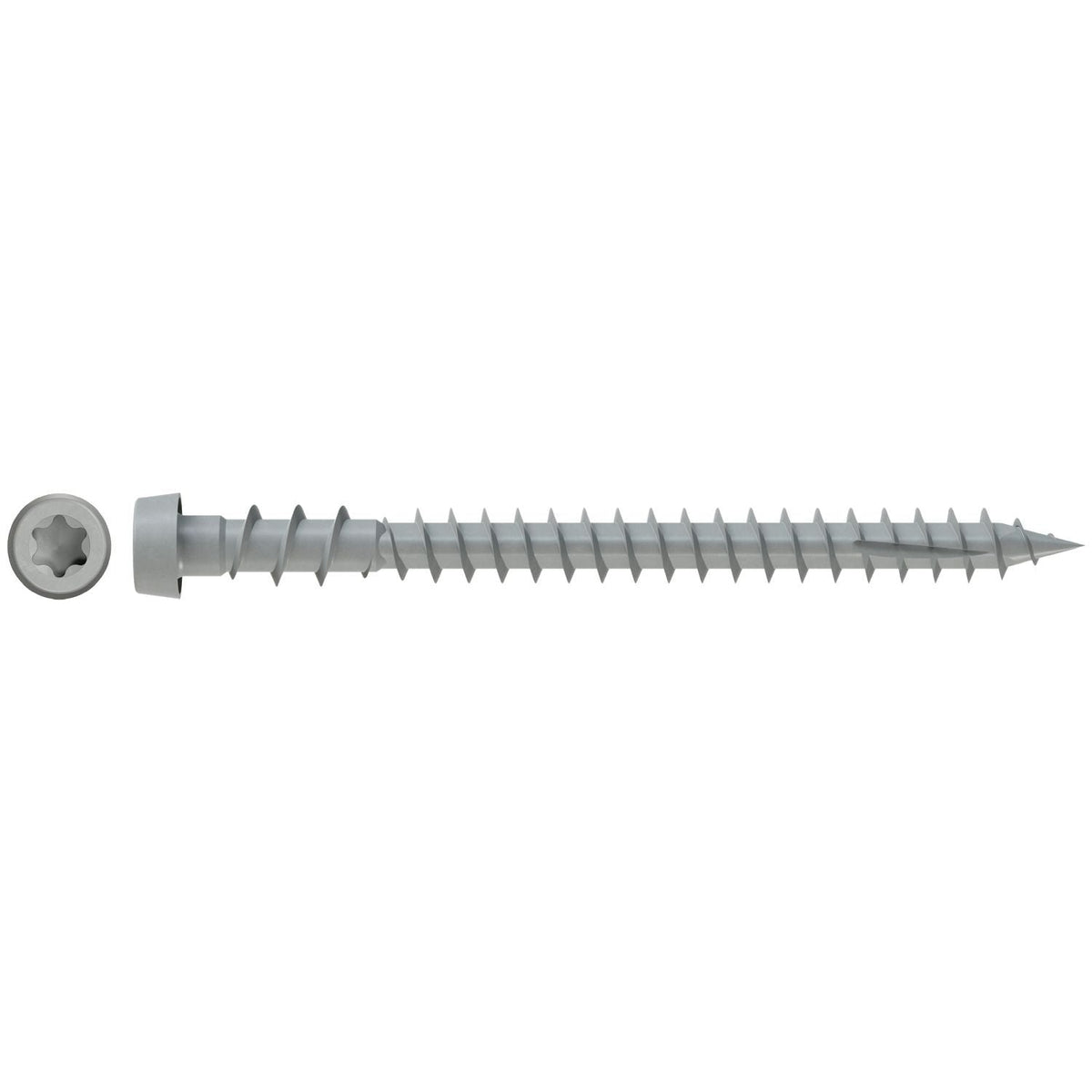 Simpson Strong-Tie DCU238SGR Deck-Drive DCU COMPOSITE Screw (Collated), #10 x 2-3/8-in. Quik Guard Gray, 1000-Pack