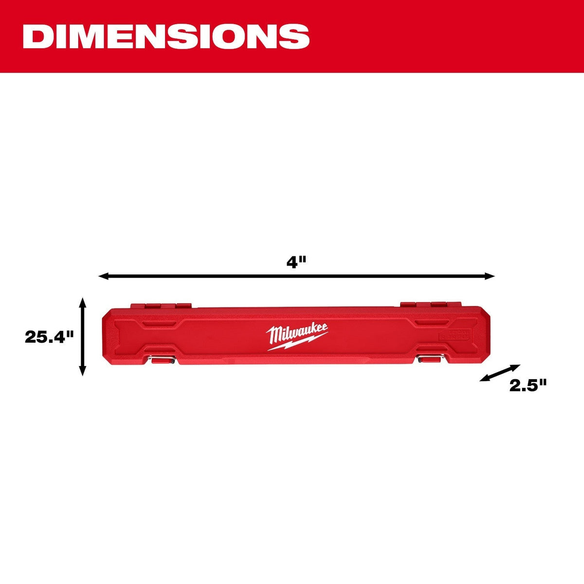 Milwaukee 48-22-9203 1/2-in. Drive Click Torque Wrench, 50-250 ft·lb