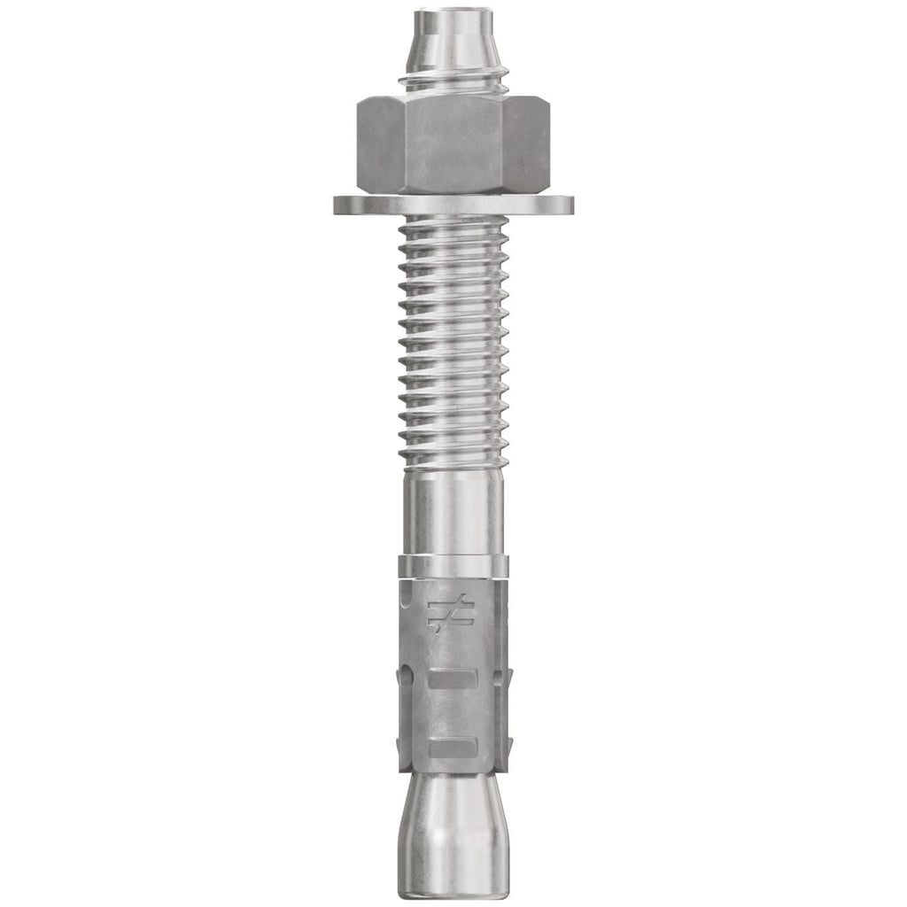 Simpson Strong-Tie STB2-37300S6F50 Strong-Bolt 2, 3/8-in. x 3-in. Type 316 Stainless-Steel Wedge Anchor, Fully Assembled, 50-Pack