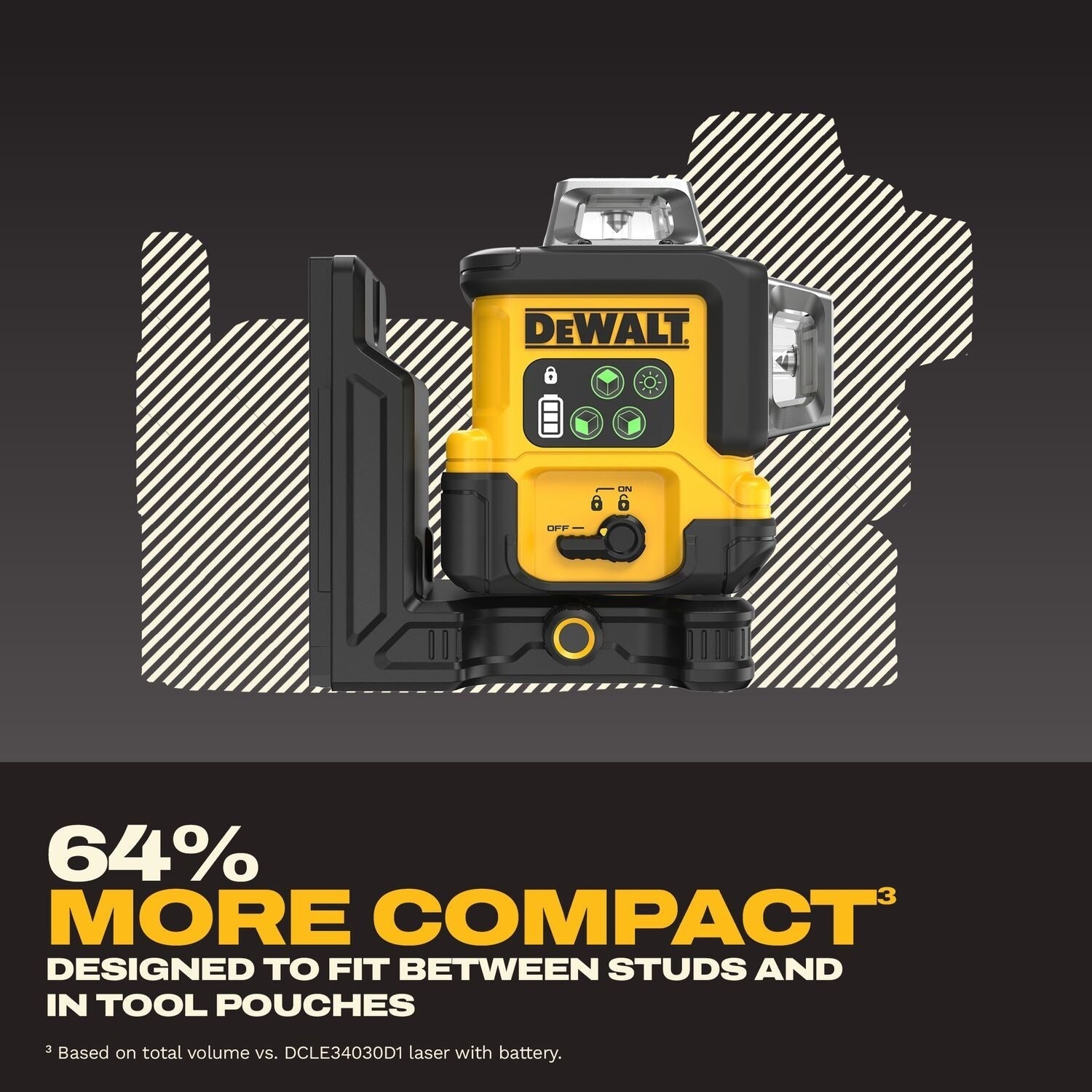 DeWALT DCLE14361GB USB-C Rechargeable 3x360° Green Line Laser Level