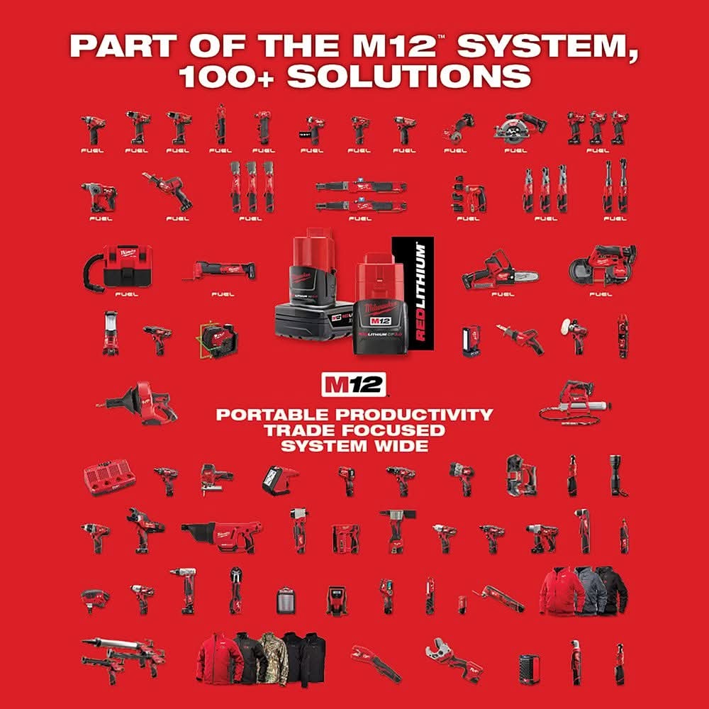 Milwaukee 48-11-2460 M12 REDLITHIUM XC 6.0Ah Extended Capacity Battery Pack