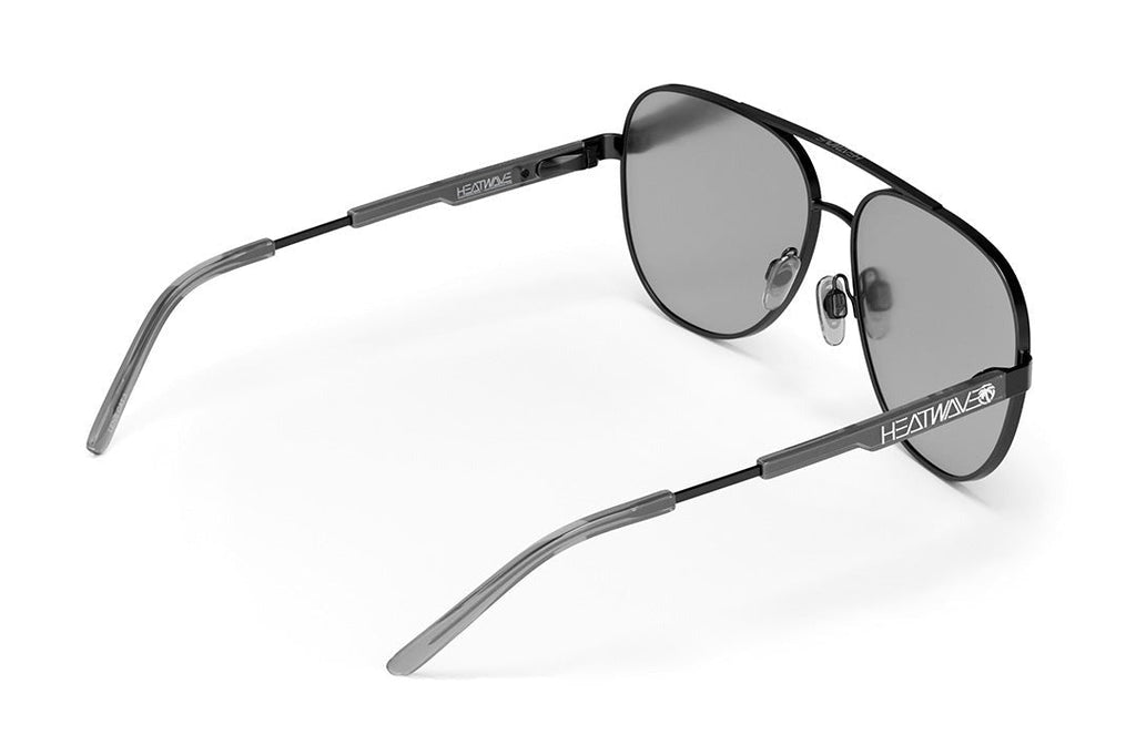 Heat Wave Incline SATIN Black Frame SILVER Lens Sunglasses