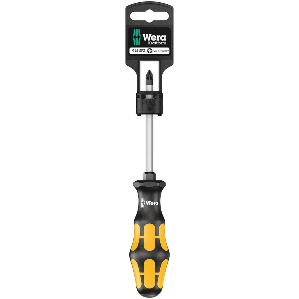 Wera 918 Spz SB Screwdriver For Pozidriv Screws, Pz 1x80-mm.